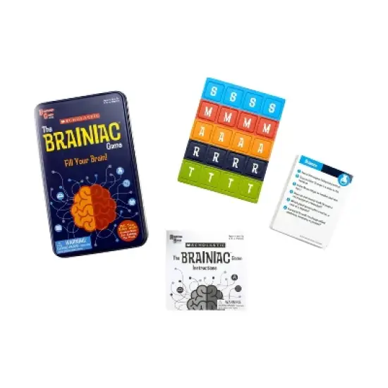 University Games Scholastic - The Brainiac Game Tin: Educational Memory Skills, 20-40 Min Playtime, 2-4 Players image {4}