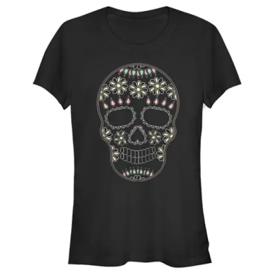 Junior's Lost Gods Halloween Sugar Skull T-Shirt image {3}