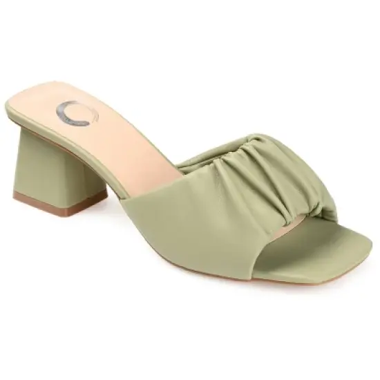 Journee Collection Womens Briarr Open Square Toe Block Heel Sandals image {11}