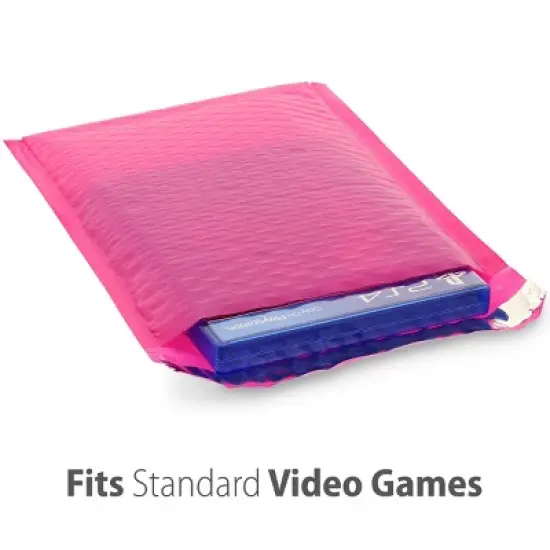 Fosmon #0 Colored PINK Poly Bubble Mailer 6.5" x 10", Padded Shipping Envelopes, 6.5 x 9" Usable size - 300 Pack image {6}