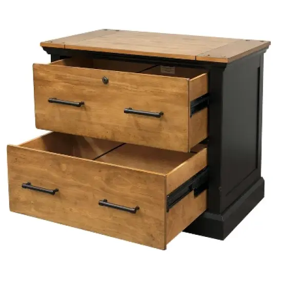 Toulouse File Cabinet Honey/Black - Martin Furniture image {4}