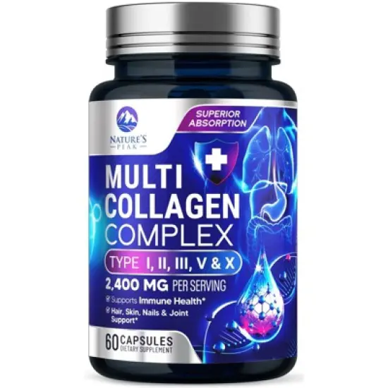 Collagen Peptides for Women & Men - Hydrolyzed Supplement for Skin Bone Support - 60 Capsules;120 Capsules image {10}