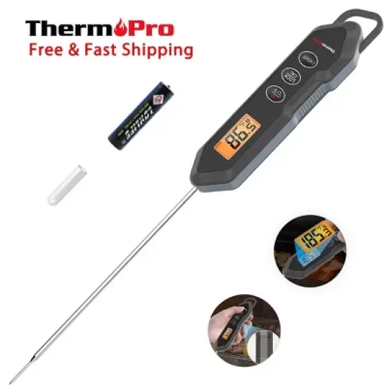 ThermoPro TP15HW Waterproof Digital Instant Read Meat Thermometer Food Turkey Cooking Kitchen Thermometer with Magnet and Backlight image {8}