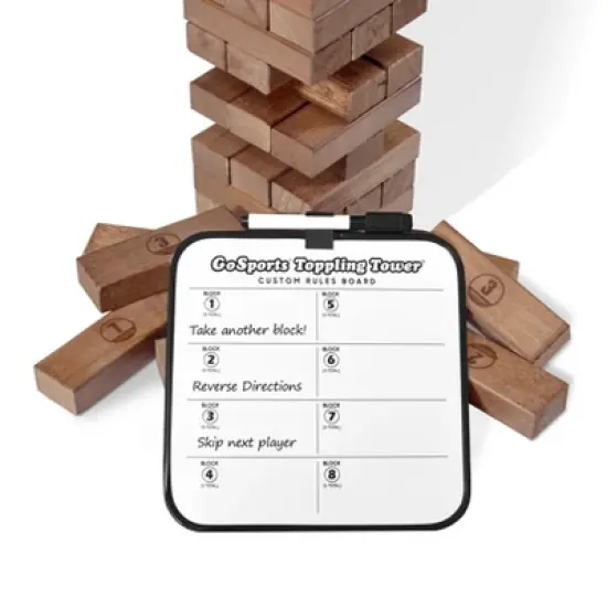 GoSports Toppling Tower -  Large Wooden Stacking Game - Stacks Up to 3 ft image {4}