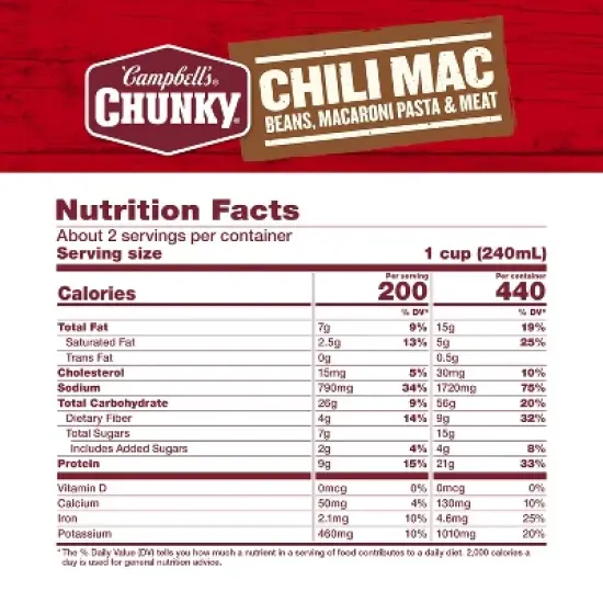 Campbell's Chunky Chili Mac Soup - 18.8oz image {7}
