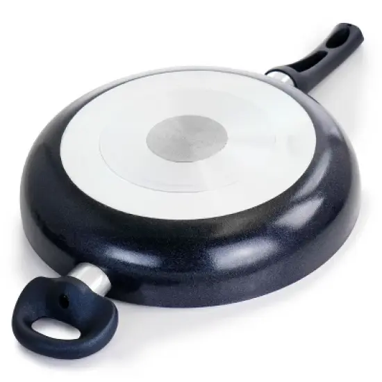 Oster Anetta 3.5 Quart Nonstick Saute Pan with Lid in Navy Blue image {2}