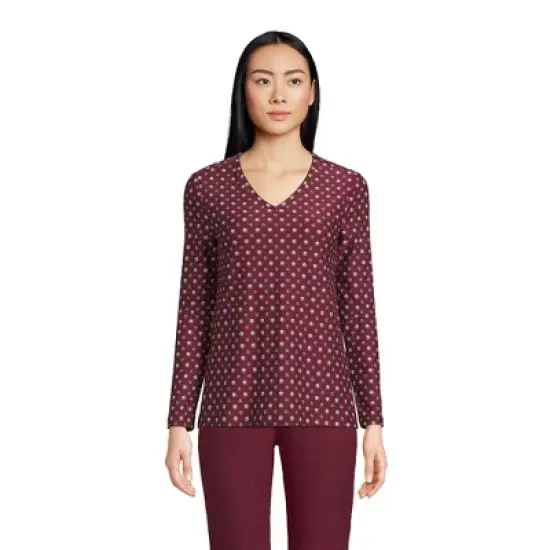 Lands' End Women's Long Sleeve Performance V-Neck Top image {2}