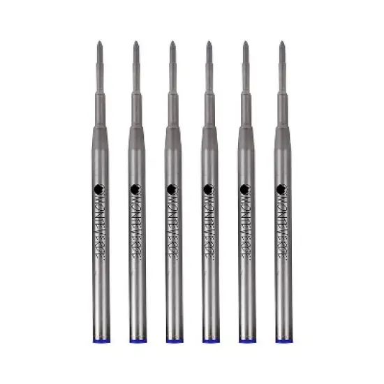 Monteverde Ballpoint Pen Refill Medium Point Blue Ink 6 Pack (M433BU) image {1}