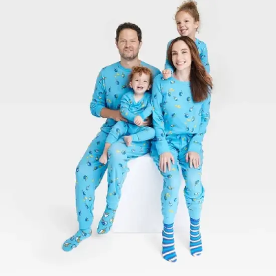 Toddler Hanukkah Matching Family Pajama Set - Wondershop&trade; Blue image {3}