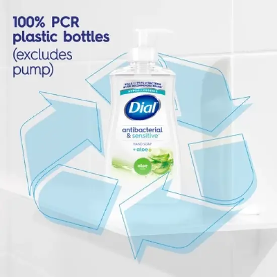 Dial Antibacterial Sensitive Hand Soap Gel Refill - Aloe - 52 fl oz image {7}