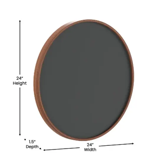 Emma and Oliver Round Wall Mounted Magnetic Chalkboards with Eraser and Chalk image {6}