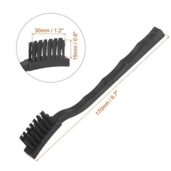 Unique Bargains 4pcs Antistatic ESD Brush Plastic Handle Nylon Cleaning Brushes 15x30mm Bristles image {1}