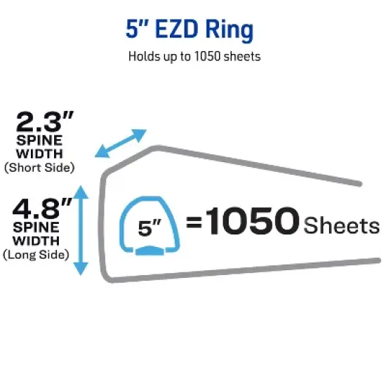 Avery Heavy-Duty Binder, 5" One Touch EZD Rings, Green (79111) image {3}