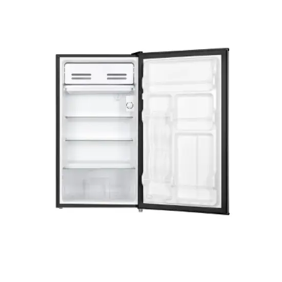 Midea 3.3 cu ft Compact Refrigerator: Energy Star Certified, Freestanding, Silver, Reversible Door, 3 Shelves image {3}