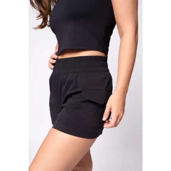 Yogalicious Womens Trekki Trail Path Commuter Outdoor Utility Short with Elastic Waistband image {1}