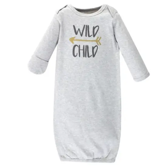 Luvable Friends Baby Boy Cotton Long-Sleeve Gowns 4pk, Bear, 0-6 Months image {4}