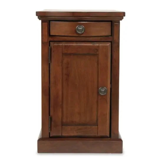 Laflorn Chairside End Side Table with USB Ports and Outlets Medium Brown - Signature Design by Ashley image {10}