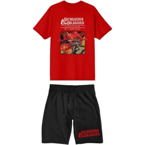 Dungeons & Dragons Classic Art Men's T-Shirt & Sleep Pajama Short Set image {2}