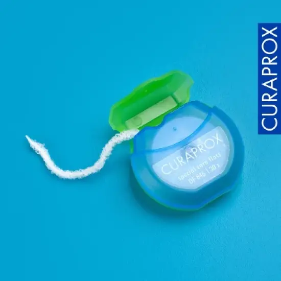 Curaprox DF 846 Implant-Saver Floss, 30-Count Microfibre Strands for Gentle Implant and Bridge Cleaning image {2}