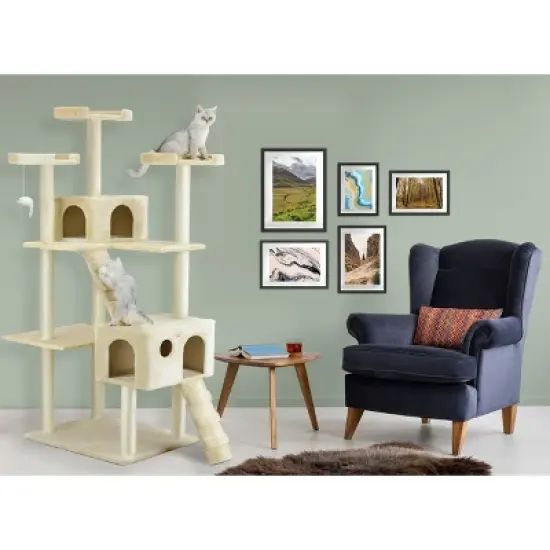 Go Pet Club 72" Classic Cat Tree Furniture with Sisal Scratching Posts F2040 image {5}