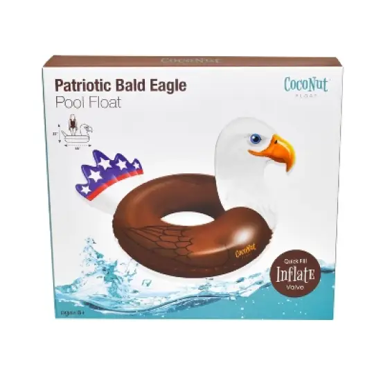 CocoNut Float Patriotic Bald Eagle Pool Float image {3}