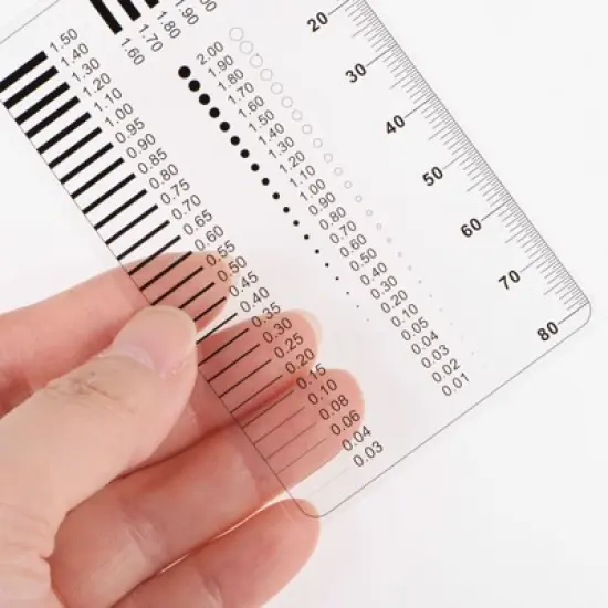 Unique Bargains High Precision SEC Size Estimation Chart Flaw Detection Ruler image {4}