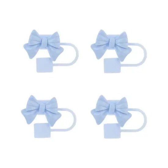 Unique Bargains Bow Straw Cover Cap 4 Pcs image {5}