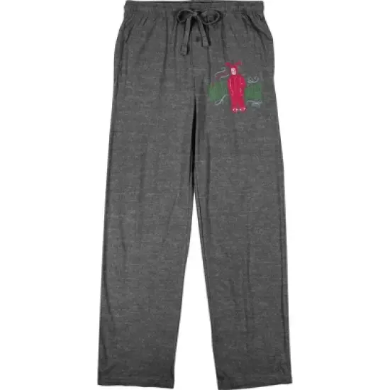 A Christmas Story Ralphie Parker Pink Nightmare Costume Men's Graphite Heather Pajama Pants image {4}