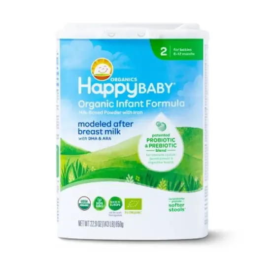Happy Baby Organic Infant Formula Powder - Stage 2 - 22.9oz image {7}