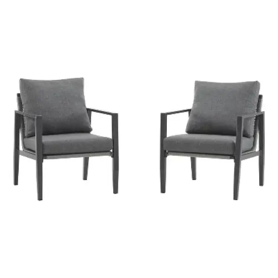 Christopher Knight Home Riley Outdoor Rope and Aluminum Upholstered Club Chair (Set of 2) image {10}