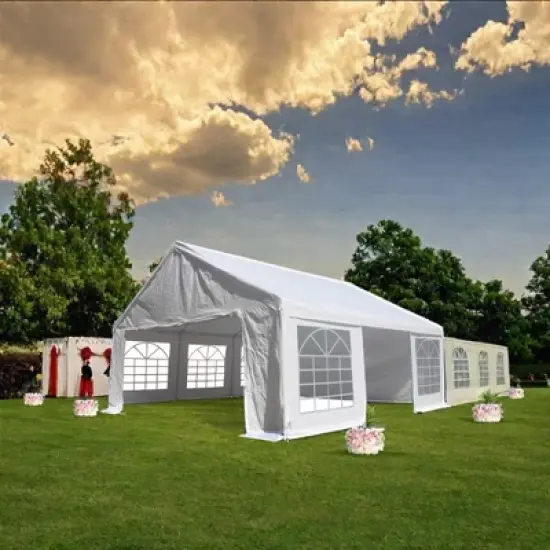 Gulches 20x20 Feet Heavy Duty Party Tent for Outdoor Events, Weddings, BBQs, and Carports with Storage Carry Bags image {3}