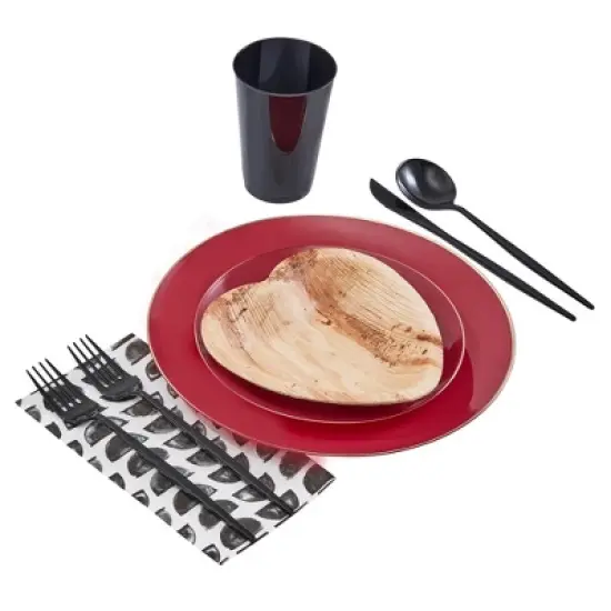 Silver Spoons Modern Disposable Flatware Set, Includes 48 Forks, 24 Spoons and 24 Knives, Opulence Collection image {2}
