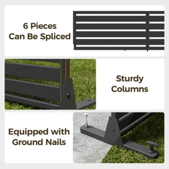 DSVIMOY 72" H&times;45" W Outdoor Privacy Screen Fence Screen Panels Wall Ultra Thick HDPE Wind Resistant for Outdoor Patio Balcony Backyard Garden image {4}