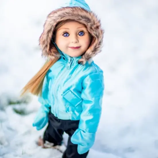 The Queen's Treasures 18 Inch Doll Complete 6 Pc Blue  Ski Wear Clothes image {6}