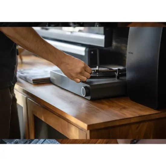 Victrola Stream Onyx Works with Sonos Wireless Turntable with 2-Speeds with Sonos Era 100 Wireless Smart Speaker (Black) image {3}