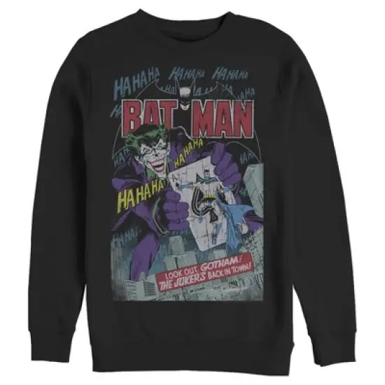 Men's Batman Joker Vintage Card Sweatshirt image {3}