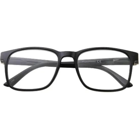 grinderPUNCH Transition Lens  Photochromic Reading Glasses  Clear Readers Turns into Sunglasses in the Sun  UV400 (Black, 2.50) image {3}