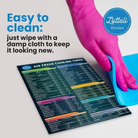 Maison Products Air Fryer Magnetic Cheat Sheet Set, Air Fryer Accessories Cookbook, Airfryer Accessory Magnet Sheet Quick Reference Guide for Cooking image {5}