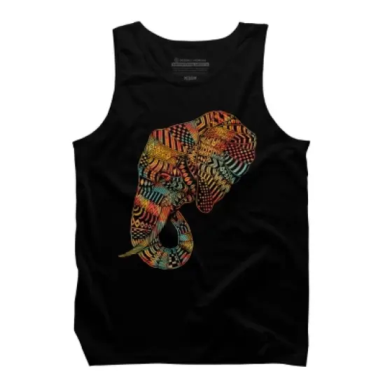 Men's Design By Humans Elephant (Majestic) By kase Tank Top image {4}