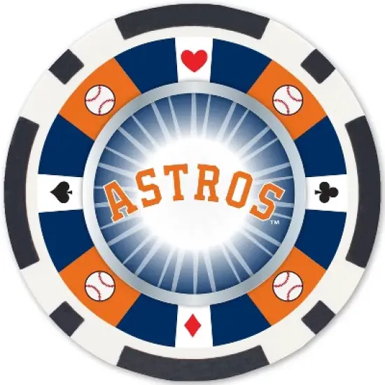 MasterPieces Casino Style 100 Piece Poker Chip Set - MLB Houston Astros image {2}