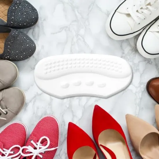 Unique Bargains Concealed Thin Shoes Heel Pads One Size Transparent 2 Pair image {5}