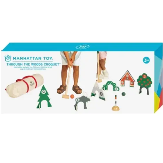 Manhattan Toy Through The Woods Two-Player 11-Piece Croquet Set for Kids with Travel Storage Bag image {6}