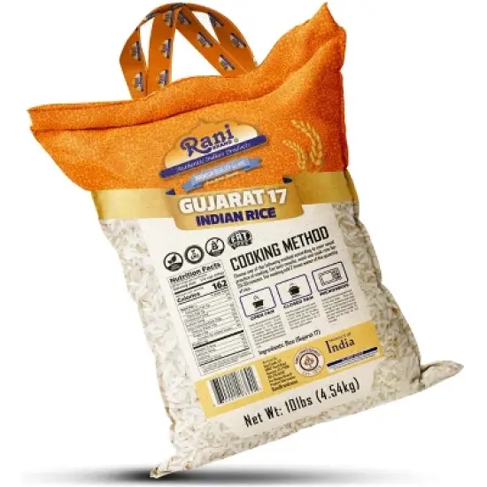 Gujarat 17 Indian Rice 160oz (10lbs) 4.54kg - Rani Brand Authentic Indian Products image {4}