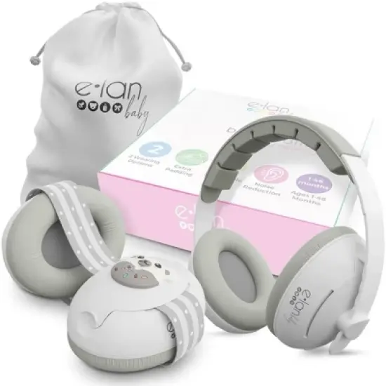 Elan Baby 2-1 Ear Muffs for Baby Ear Protection, Lightweight Earmuffs with Ultra Soft Fabric to Prevent Irritation, Protecting Little Ears Everywhere image {6}