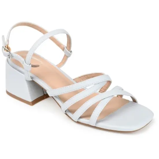 Journee Collection Womens Kempsy Open Square Toe Block Heel Sandals image {11}