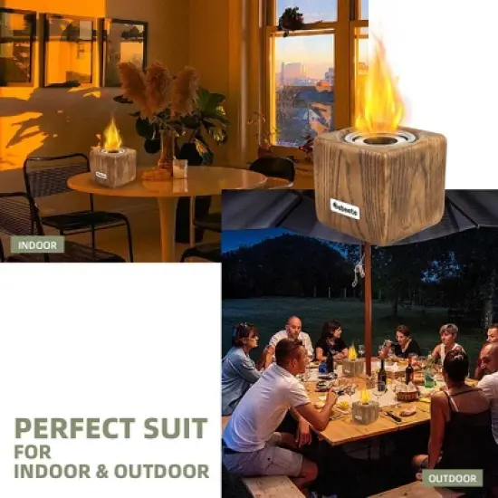 Portable Mini Tabletop Ethanol Fireplace, Indoor & Outdoor Smokeless Fire Pit image {5}