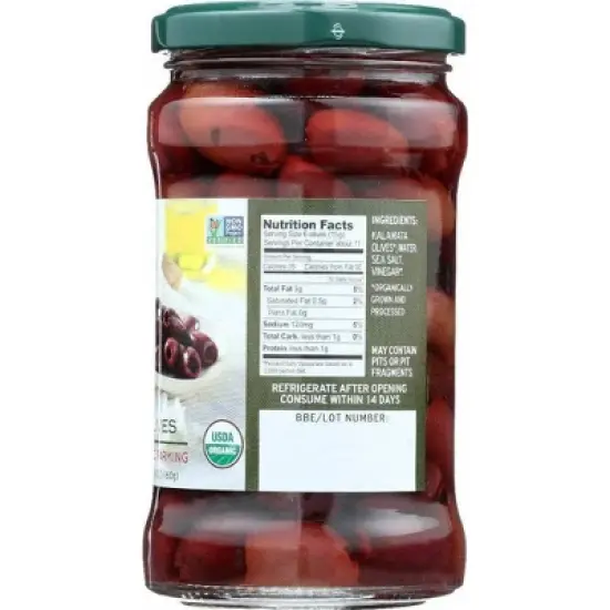 Gaea Olives Organic Pitted Kalamata Olives - Case of 8/5.6 oz image {3}