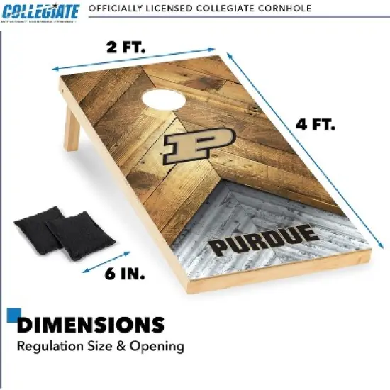 NCAA Purdue Boilermakers 2'x4' Wood Cornhole Set image {5}