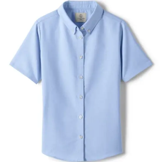 Lands' End School Uniform Girls Short Sleeve Oxford Dress Shirt image {3}