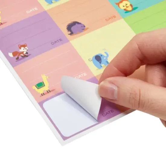 Blue Panda 500-Pack Self-Adhesive Baby Bottle Labels for Daycare, Writable Stickers for Baby Food, Breastmilk, 10 Animal Designs, 1.5x1 in image {4}